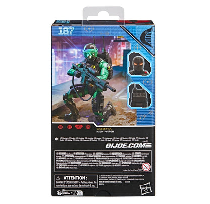 Night Viper Figura de Accion Cobra Gi Joe 187 Classified Series 15 Cm