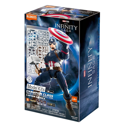 Capitan America Figura de Accion Marvel The Infinity Saga Blokees Champion Class 14 Cm