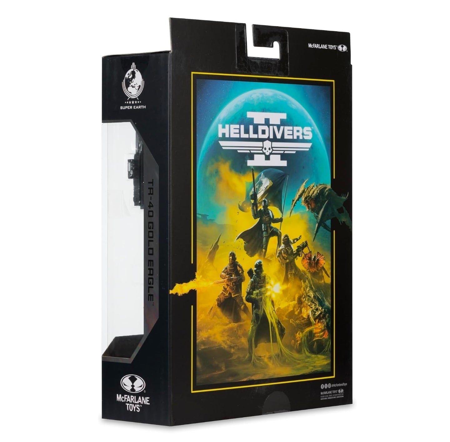 TR-40 Gold Eagle Figura de Accion Helldivers 2 Mcfarlane Gaming Edition 18 Cm