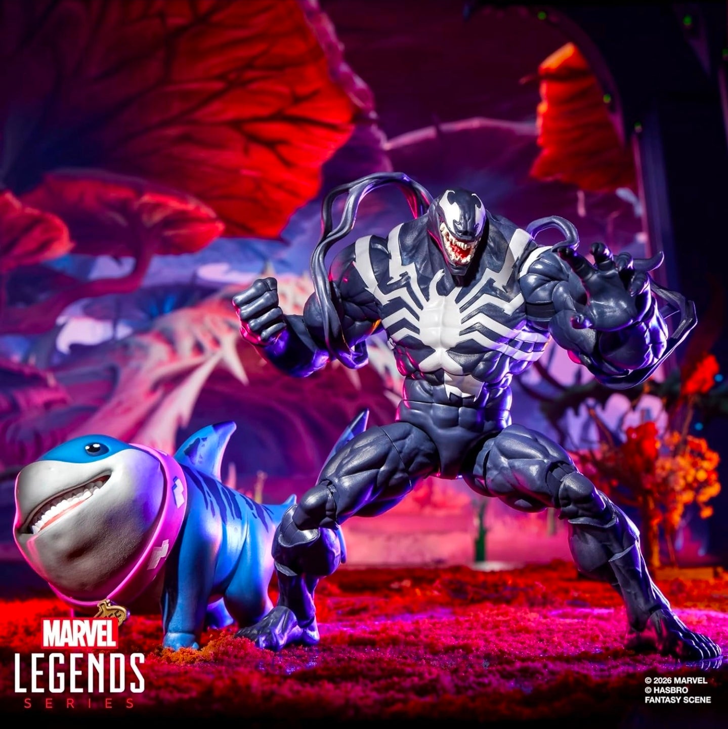 Venom & Jeff The Land Shark 2 Pack Figuras de Acción Marvel Rivals Marvel Legends 20 Cm