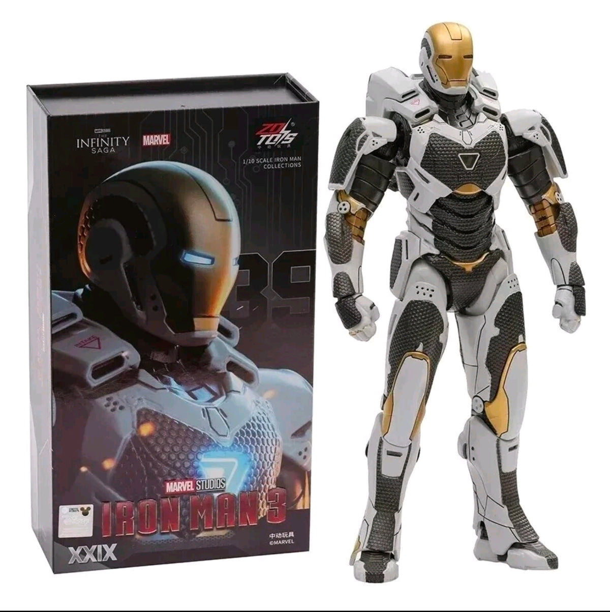 Iron Man Mark 39 Figura de Accion Iron Man 3 Zd Toys 18 Cm