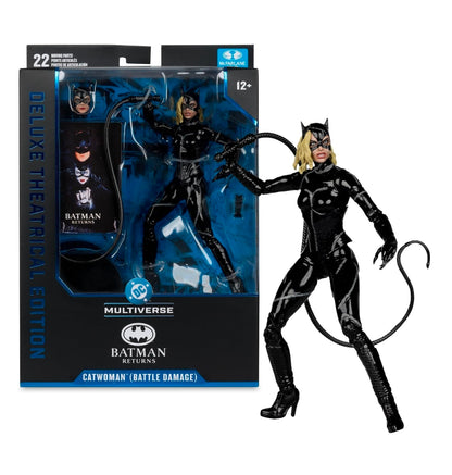 Catwoman Battle Damaged Figura de Accion Batman Returns Deluxe Theatrical Edition Mcfarlane 18 Cm