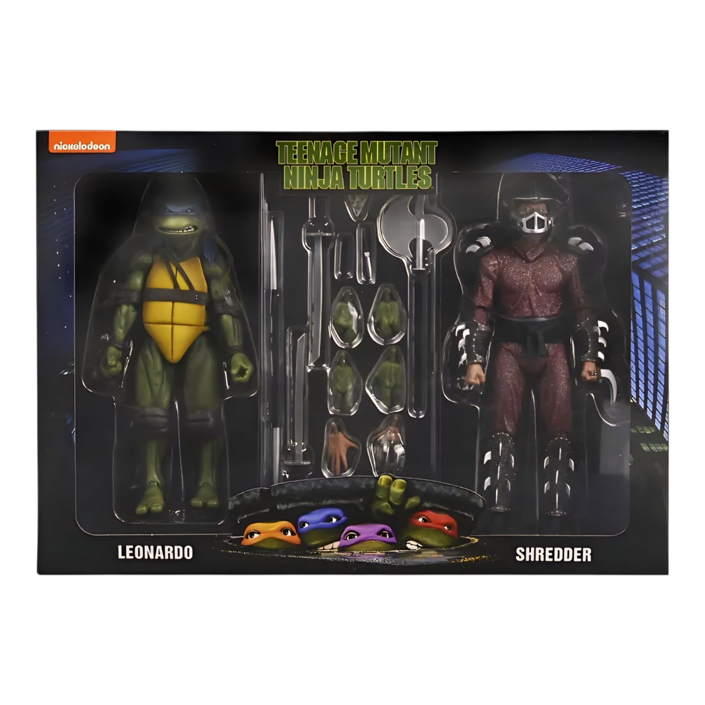 Leonardo Vs Shredder Pack Figura TMNT Tortugas Ninja Neca 18 cm