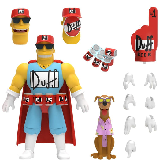 Duffman Figura De Accion Los Simpson Super7 Ultimate 18cm