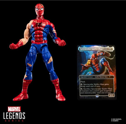 Spiderman Battle Damaged Figura de Accion Magic The Gathering Marvel Legends 16cm