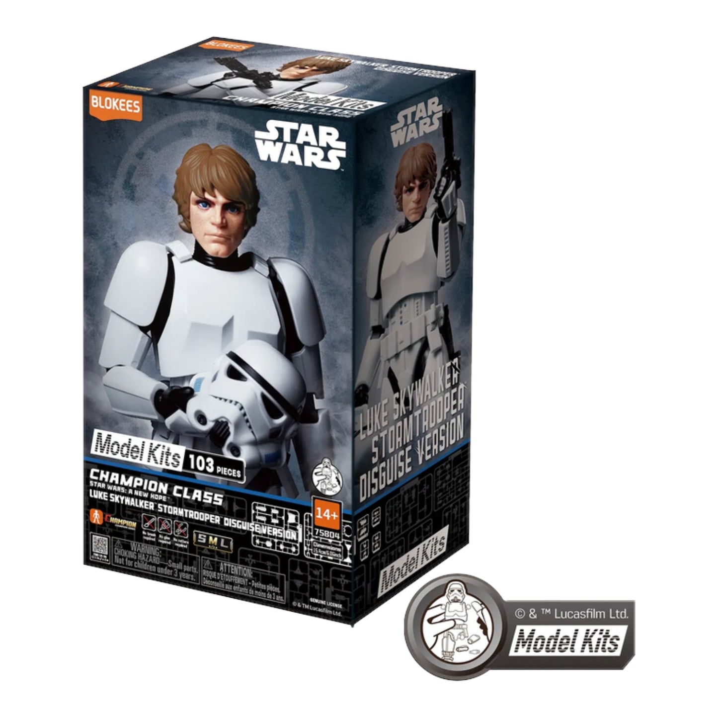 Luke Skywalker Disfraz Stormtrooper Figura de Accion Star Wars A New Hope Blokees Champion Class 15 Cm