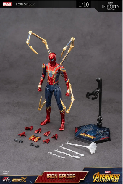Iron Spider Spiderman Figura de Acción Avengers Infinity War Deluxe ZD Toys 18 cm