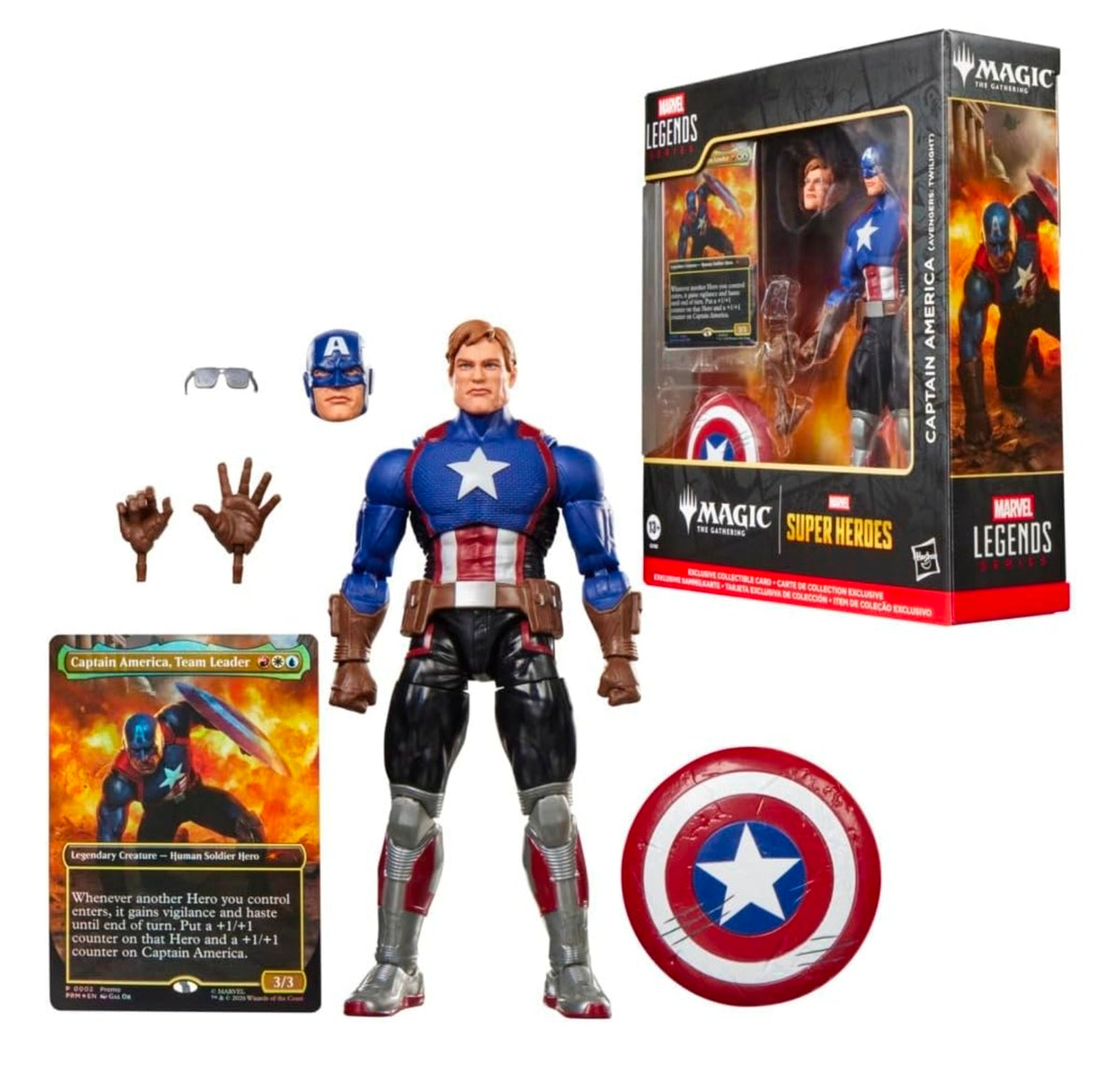 Capitan America Figura de Accion Avengers Twilight Magic The Gathering Marvel Legends 16cm