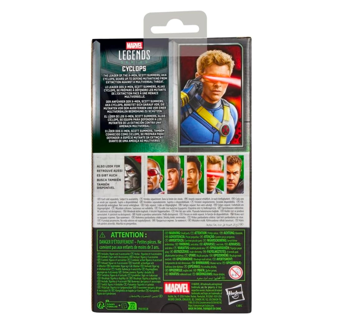 Cyclops Figura De Acción Avengers Doomsday Marvel Legends Hasbro 16 Cm