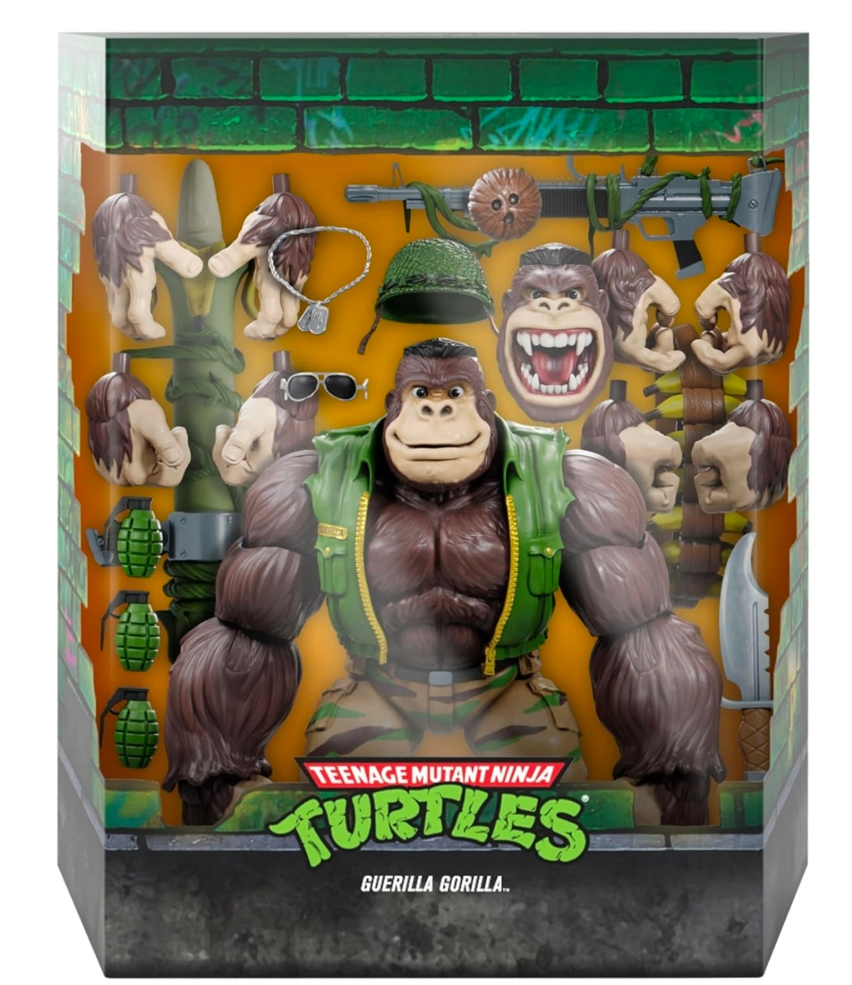Guerrilla Gorilla Figura de Accion TMNT Tortugas Ninja Super 7 22cm