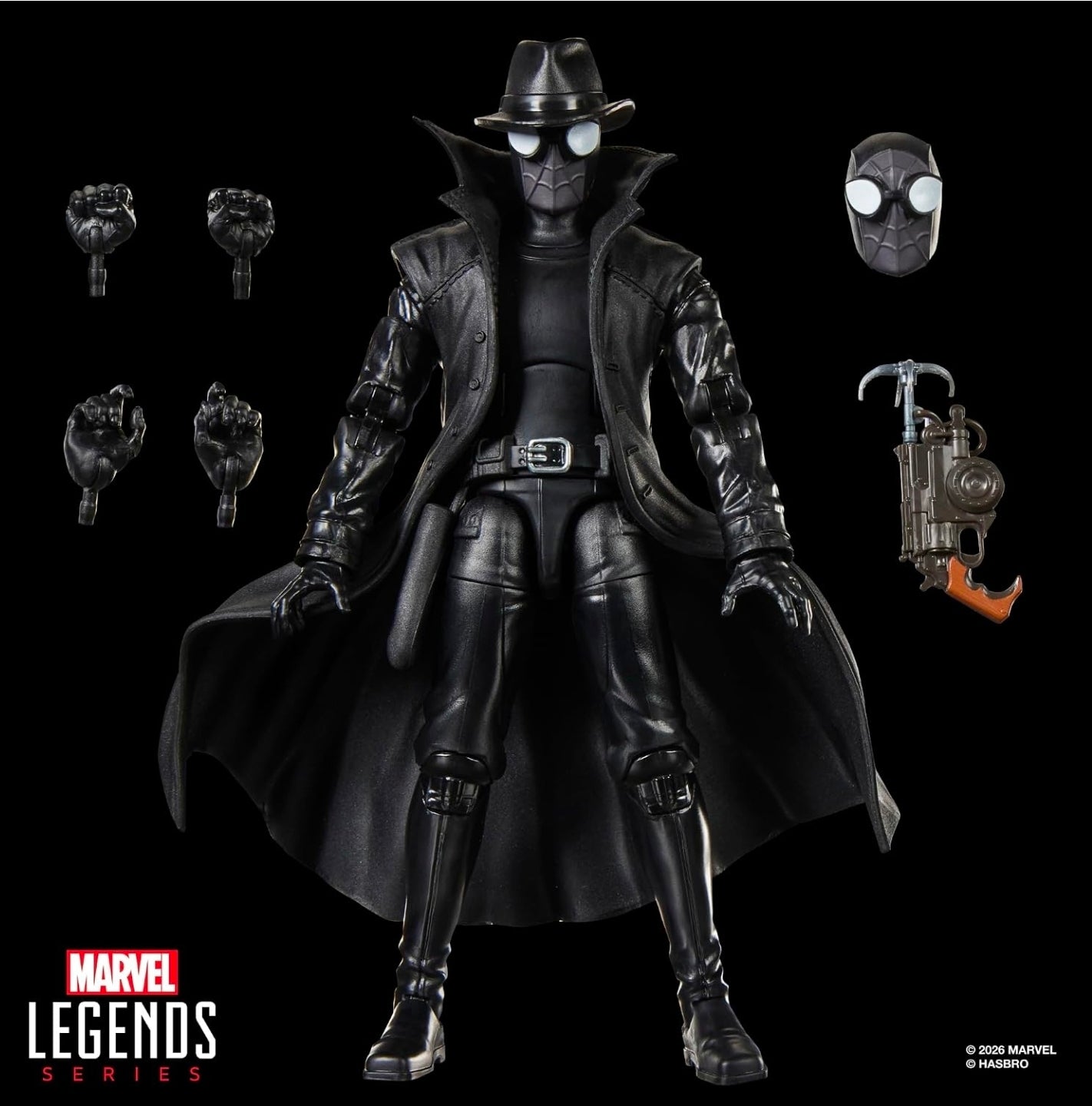 Spiderman Noir Figura de Acción Spiderverse Marvel Legends 16 Cm
