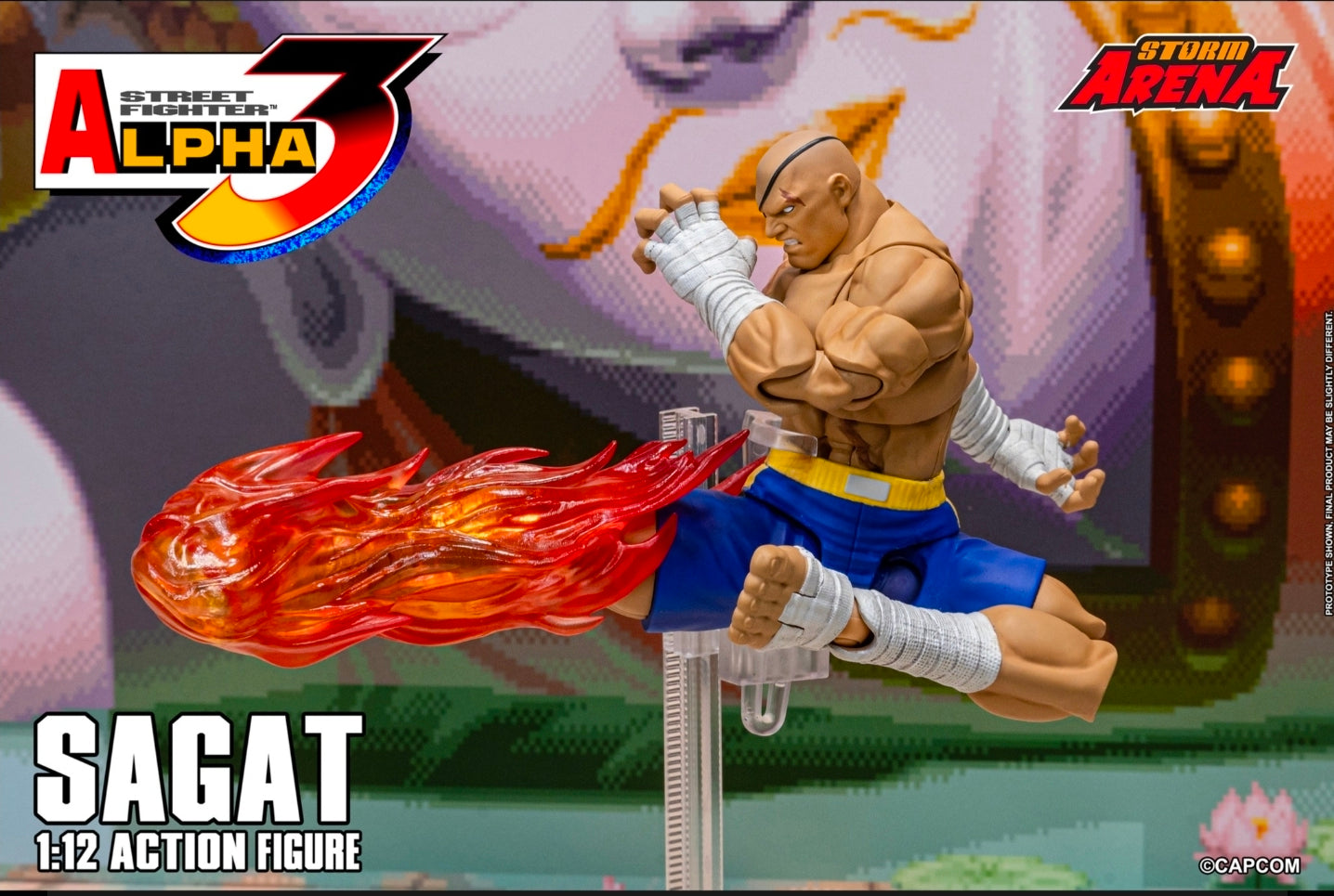 Sagat Figura de Accion Street Fighter Alpha 3 Storm Arena 18 Cm