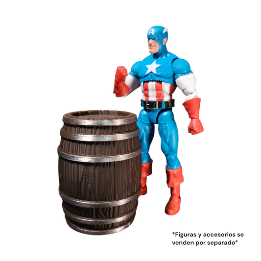 Barril con tapa para figuras de acción DC, Marvel, Star Wars, Jada Toys 8.5 Cm