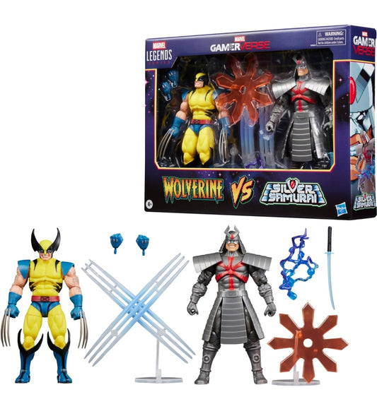 Wolverine Vs Silver Samurai 2 Pack Figuras Gamerverse Marvel Legends 16cm