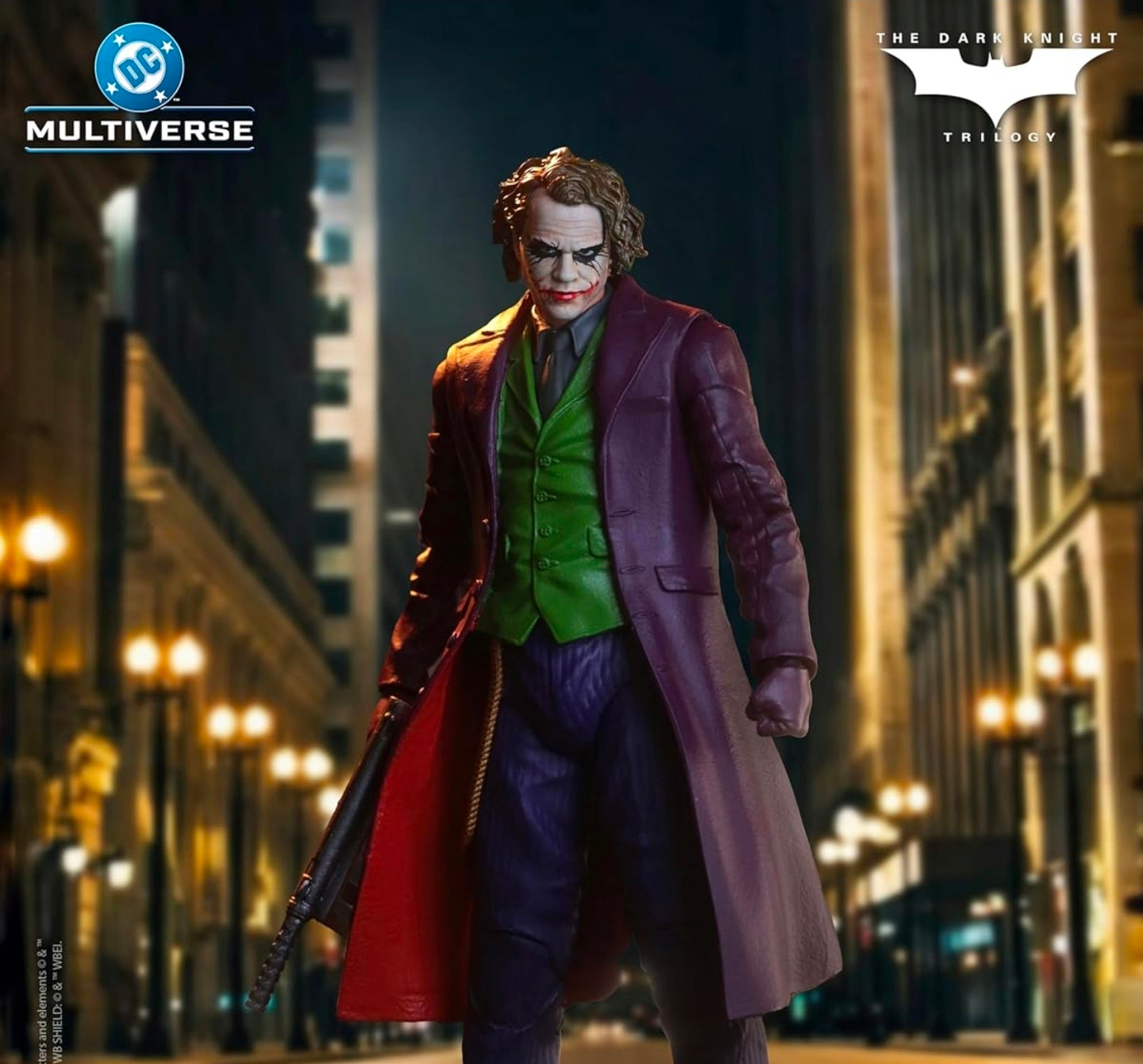 Joker Heath Ledger Figura De Acción Batman Dark Knight Rises DC Multiverse Mcfarlane Toys 18 Cm