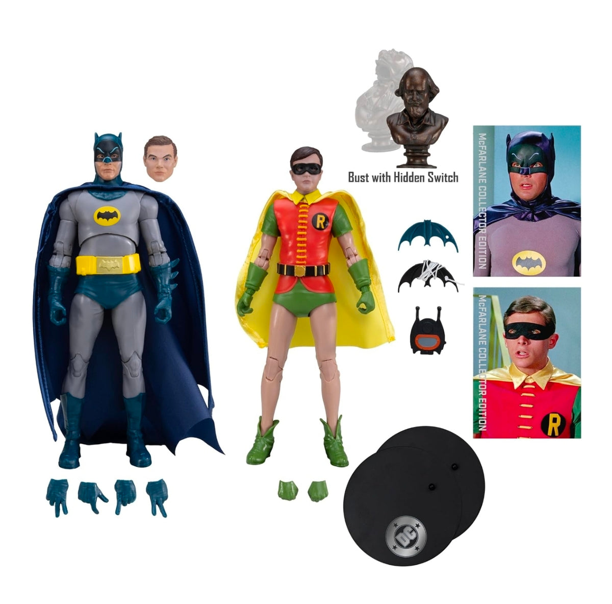 Batman & Robin 2 Pack Figuras de Accion Batman 1966 Dc Collector Ed Mcfarlane 17cm