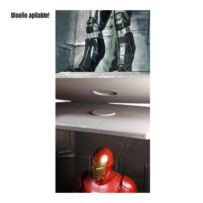 Hall Of Armours Modular para Exhibir Figuras de Accion Marvel Legends, Mafex, Sh Figuarts, Mcfarlane, Neca, Etc.