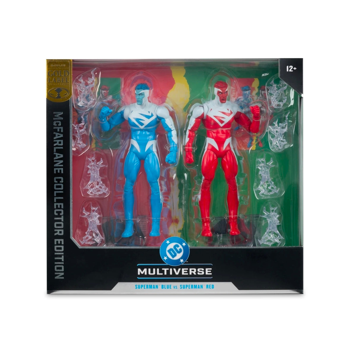 Superman Blue & Superman Red Pack Figuras de Acción Dc Multiverse Mcfarlane Gold Label 18 cm
