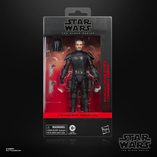 Mandalorian Super Commando Kebris Figura de Acción Star Wars Darth Maul Shadow Lord Black Series 15 cm