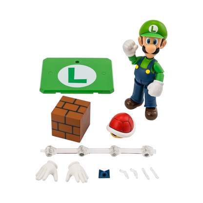 Luigi Figura de Accion Super Mario Sh Figuarts Bandai 11 Cm