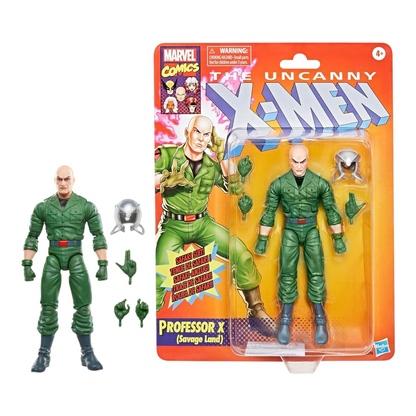 Professor X Savage Land Figura de Acción X Men Uncanny Marvel Legends Retro Hasbro 16 Cm