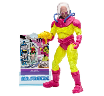 Mr Freeze Figura de Accion The Ice Crimes of Mr Zero Black Light Gold Label Mcfarlane 18 cm