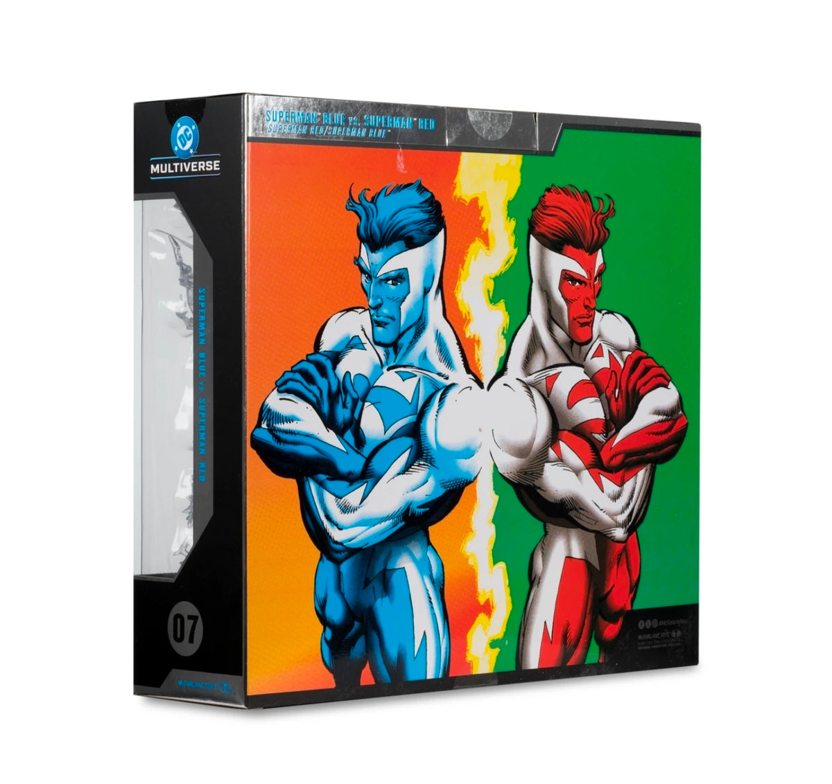 Superman Blue & Superman Red Pack Figuras de Acción Dc Multiverse Mcfarlane Gold Label 18 cm