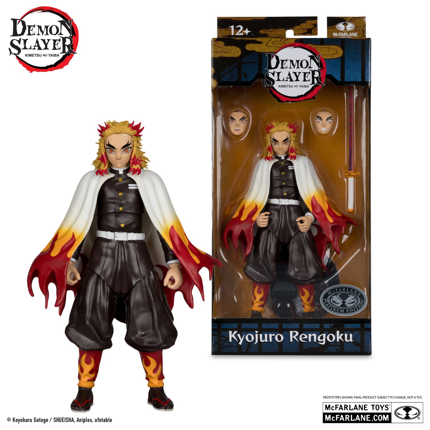 Kyojuro Rengoku Figura De Acción Demon Slayer Platinum Edition Mcfarlane Toys 17 Cm