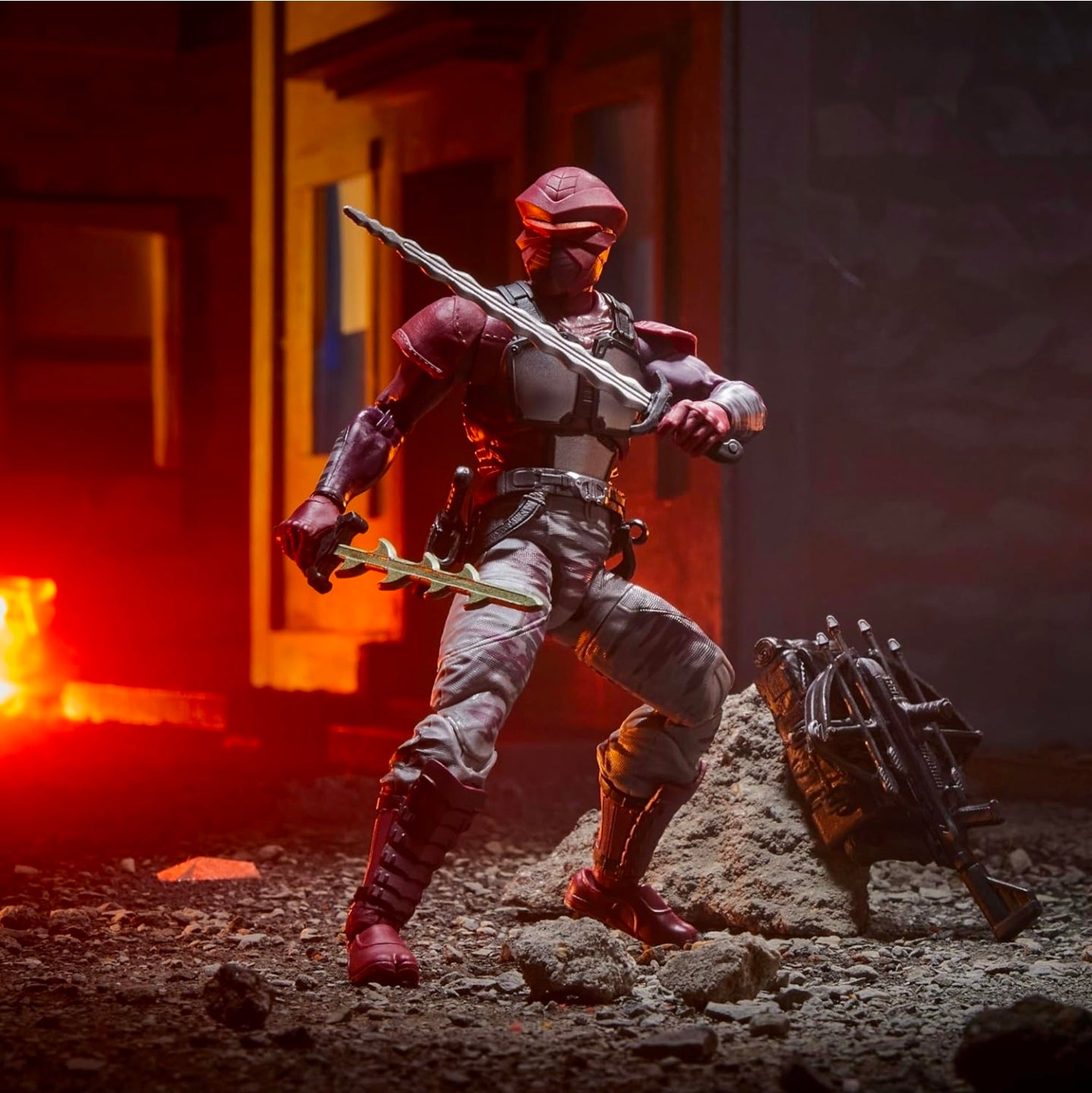 Cobra Night Creeper Figura de Accion Gi Joe 121 Classified Series 15 Cm