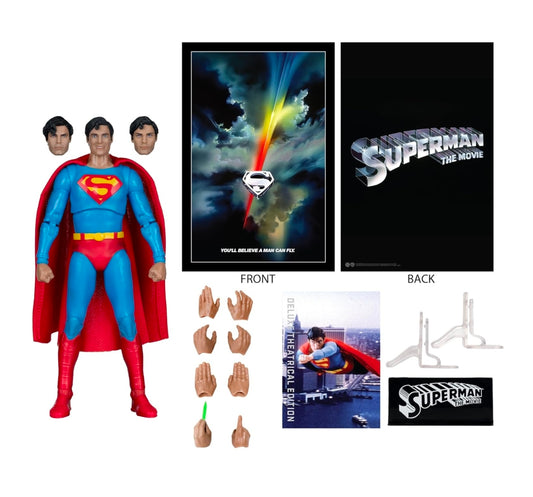 Superman Figura de Accion Christopher Reeve 1978 Mcfarlane Toys Deluxe Theatrical Edition 18 Cm