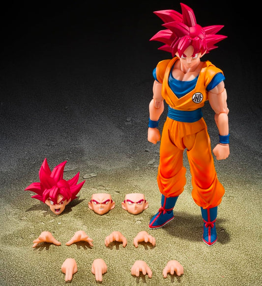 Goku SSJ God Aura Figura De Acción Dragon Ball Super Sh Figuarts Bandai 15 Cm