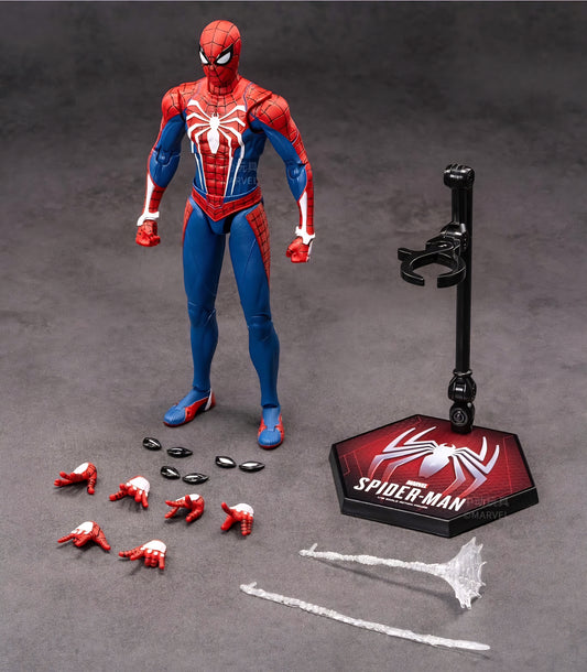 Spiderman Advanced Suit Figura de Acción Ps4 Gamer Deluxe ZD Toys 18 cm