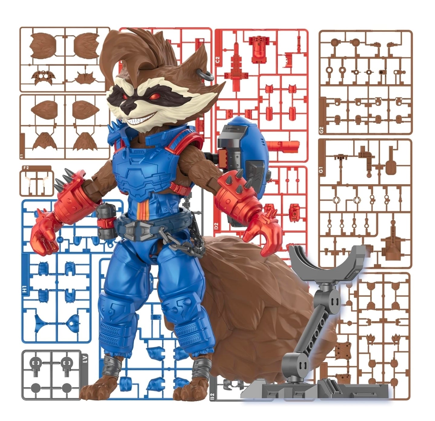 Rocket Raccoon Figura de Accion Marvel Rivals Blokees Champion Class 14 Cm