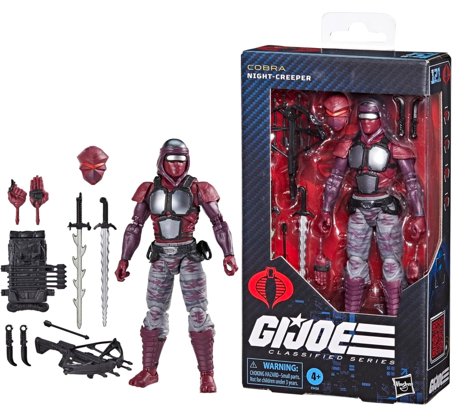 Cobra Night Creeper Figura de Accion Gi Joe 121 Classified Series 15 Cm