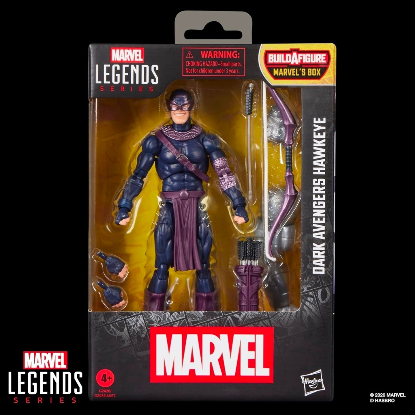 Dark Avengers Hawkeye Figura de Acción Marvel Legends 16 cm Baf Marvel's Box