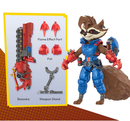 Rocket Raccoon Figura de Accion Marvel Rivals Blokees Champion Class 14 Cm