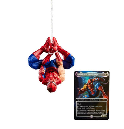Spiderman Battle Damaged Figura de Accion Magic The Gathering Marvel Legends 16cm