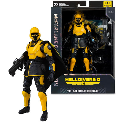 TR-40 Gold Eagle Figura de Accion Helldivers 2 Mcfarlane Gaming Edition 18 Cm