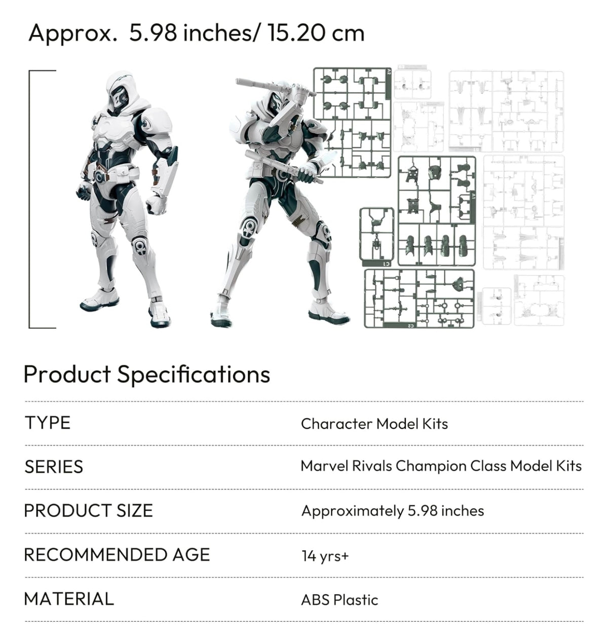 Moon Knight Figura de Accion Marvel Rivals Blokees Champion Class 15 Cm