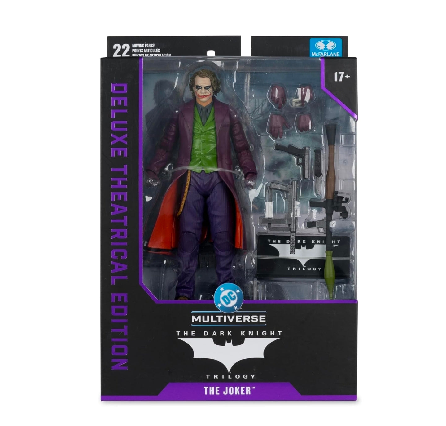 Joker Heath Ledger Figura De Acción Batman Dark Knight Rises DC Multiverse Mcfarlane Toys 18 Cm