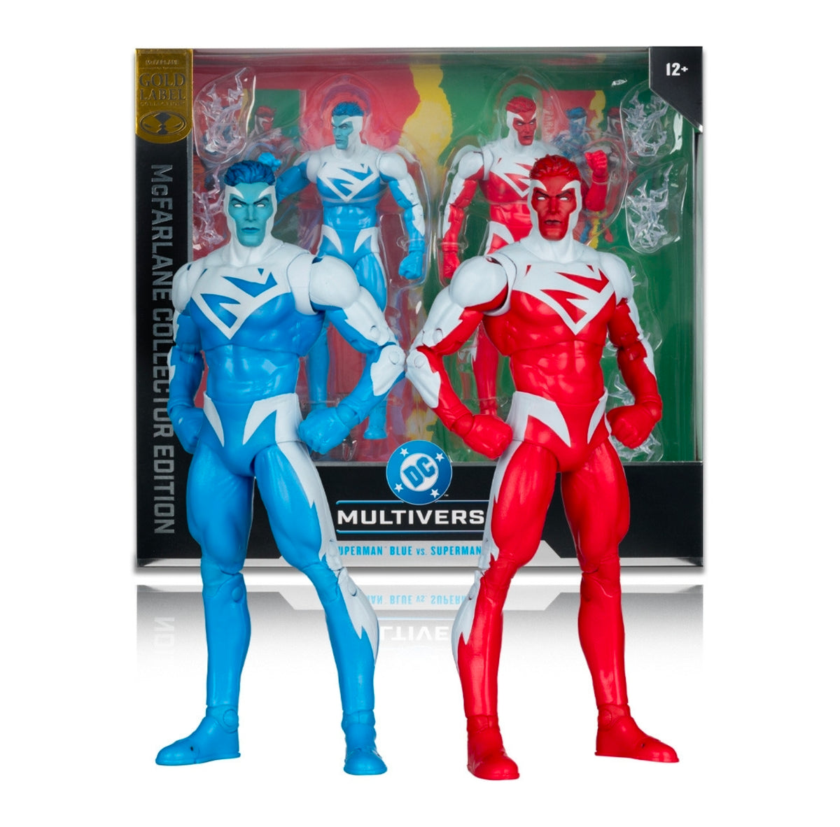 Superman Blue & Superman Red Pack Figuras de Acción Dc Multiverse Mcfarlane Gold Label 18 cm