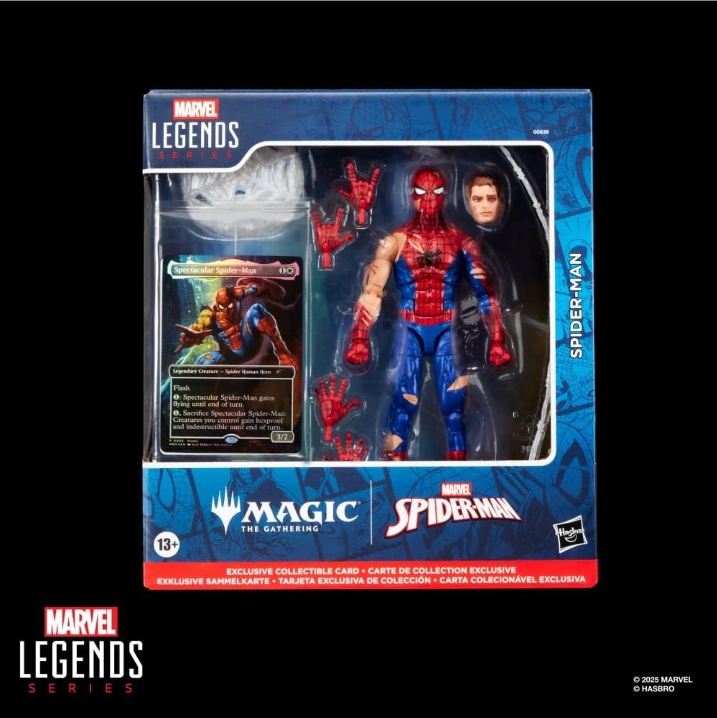 Spiderman Battle Damaged Figura de Accion Magic The Gathering Marvel Legends 16cm