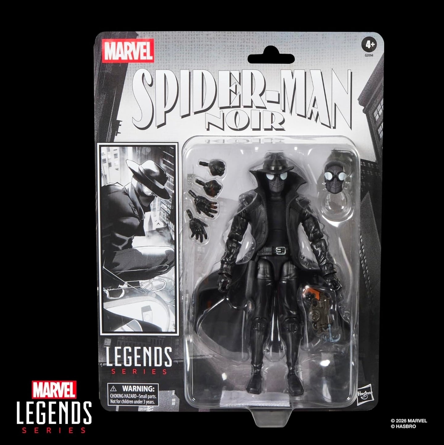Spiderman Noir Figura de Acción Spiderverse Marvel Legends 16 Cm