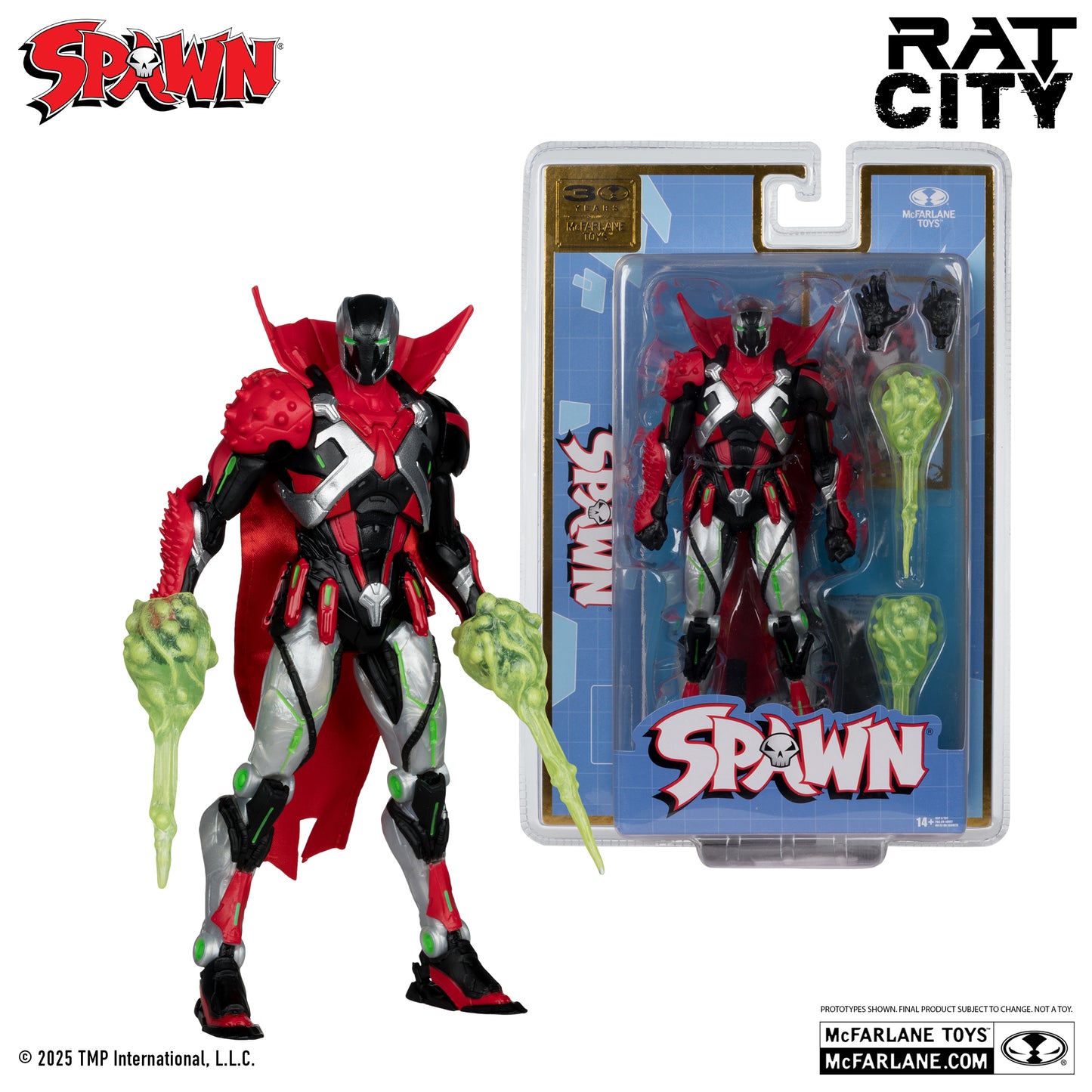 The Deviant Figura de Accion Spawn Rat City Mcfarlane Toys 30th Anniversary 18 Cm