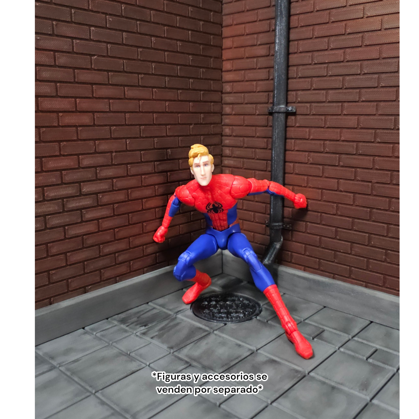 Diorama Esquina Callejón para Figuras de acción Marvel Legends, Mcfarlane Toys, Neca, Jada Toys 22 Cm