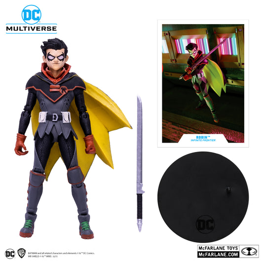 Robin Damian Wayne Figura De Acción Infinite Frontier Dc Multiverse Mcfarlane Toys 17 cm