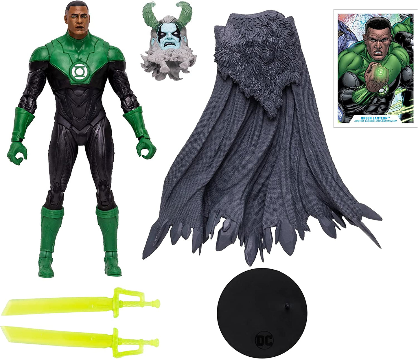 Green Lantern John Stewart Figura de Acción Endless Winter DC Multiverse Mcfarlane Toys 19 Cm BAF Frost KIng