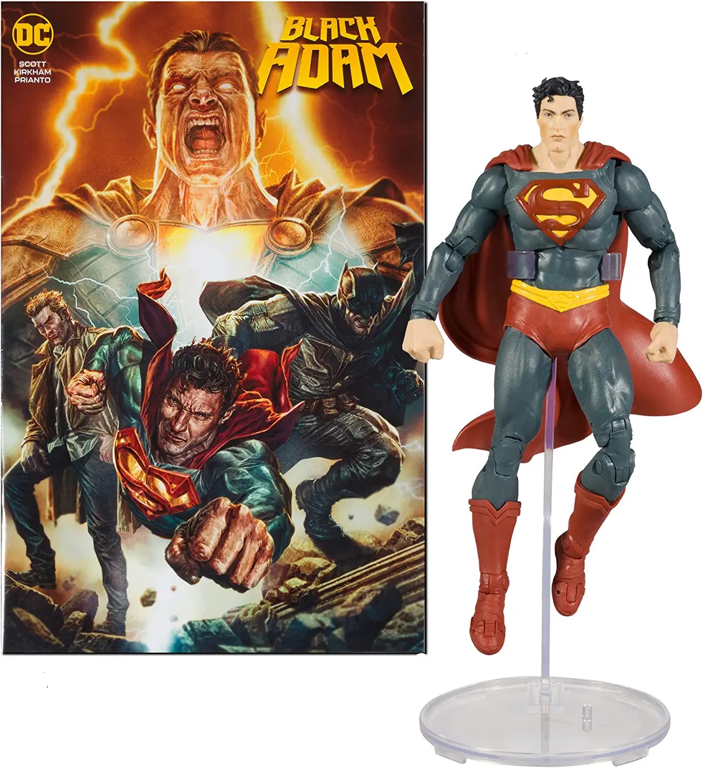 Superman Figura De Acción Comic Black Adam Justice League DC Direct Mcfarlane Toys 18 Cm