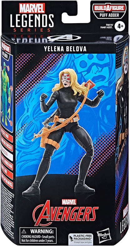 Yelena Belova Figura De Acción Avengers Marvel Legends Hasbro 16 Cm BAF Puff Adder
