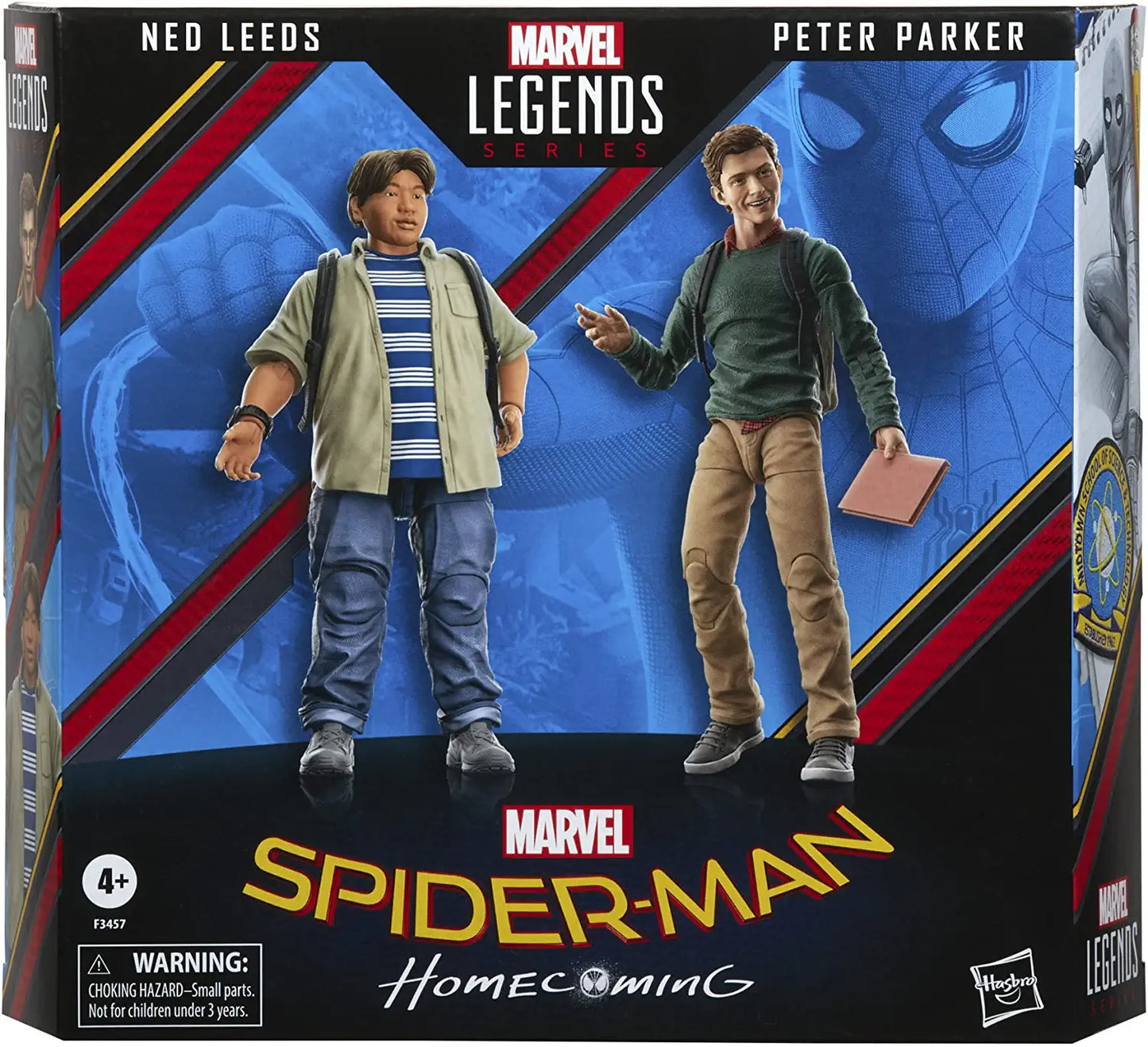 Pack Peter Parker y Ned Leeds Figura De Acción Spiderman Homecoming Marvel Legends Hasbro 17 Cm